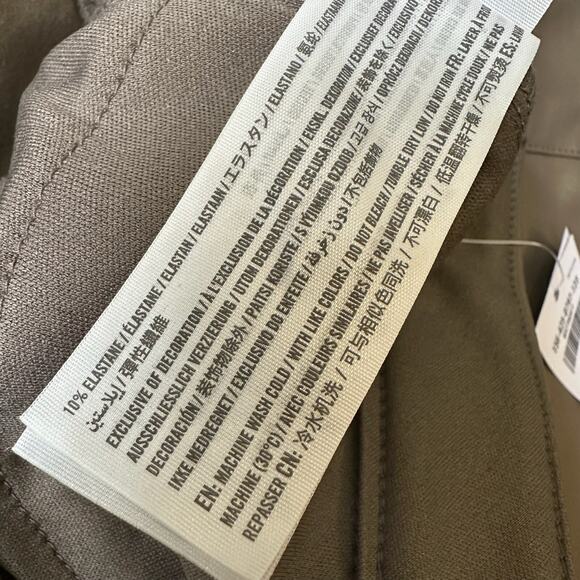 ABERCROMBIE & FITCH The 90s Straight Pants Taupe Vegan Leather NWT - Picture 11 of 15